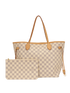 Neverfull MM, &pound;850, Handbags, Blue/Cream, Canvas, Leather, Other view
